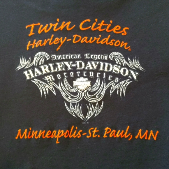 🏍️NWOT 2008 Women's Twin Cities Black Harley-Davidson Short Sleeve Shirt - Picture 4 of 8